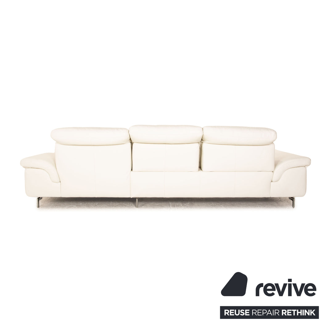 Willi Schillig Select Star Plus Leder Ecksofa Creme Recamiere Rechts manuelle Funktion