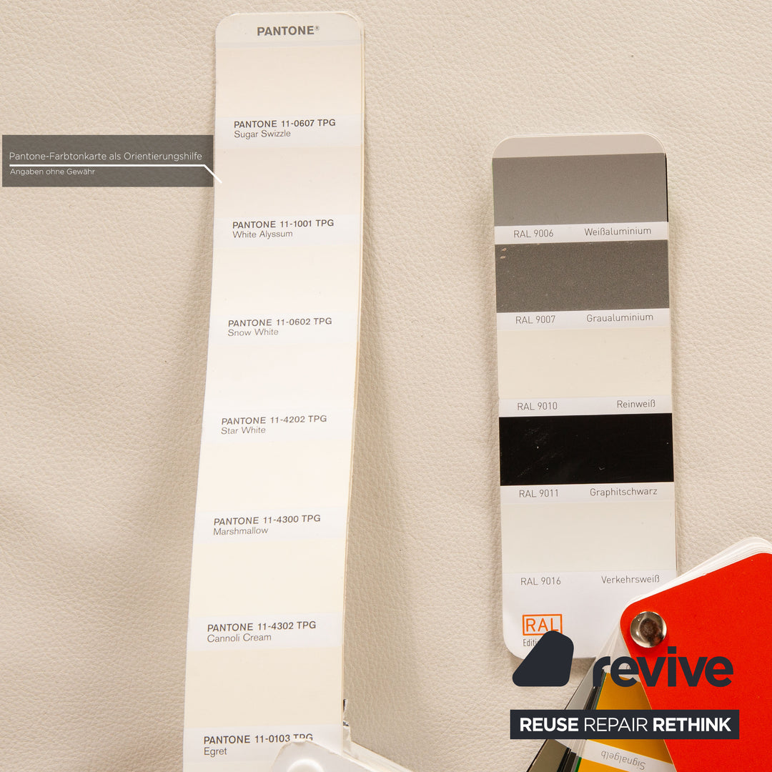 Willi Schillig Select Star Plus Leder Ecksofa Creme Recamiere Rechts manuelle Funktion