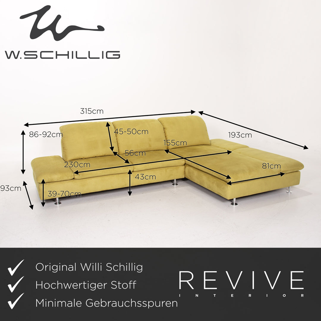 Willi Schillig Select Venus Plus Stoff Ecksofa Grün Sofa Couch #14169