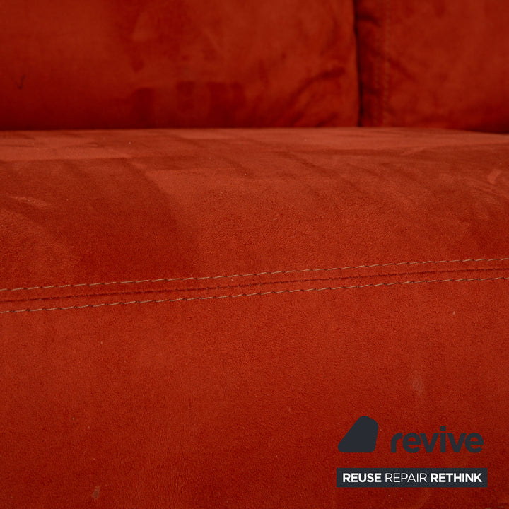 Willi Schillig Stoff Ecksofa Terrakotta Sofa Couch Funktion Recamiere rechts