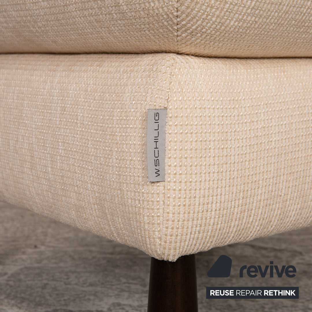 Willi Schillig Stoff Hocker Creme
