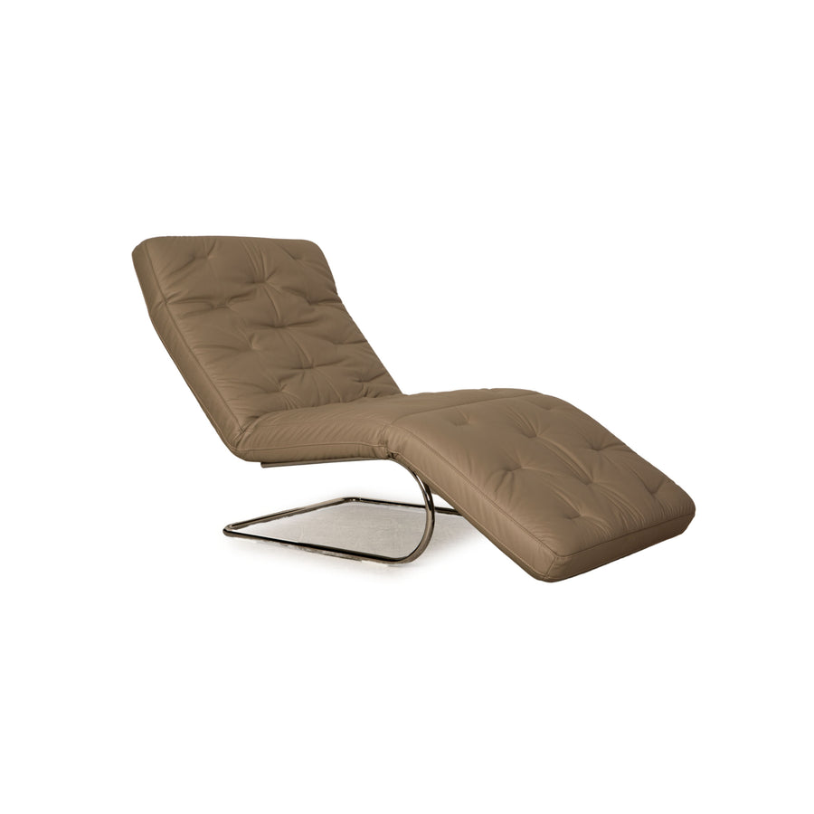 Willi Schillig Sweet Dreams Leder Liege Grau Taupe