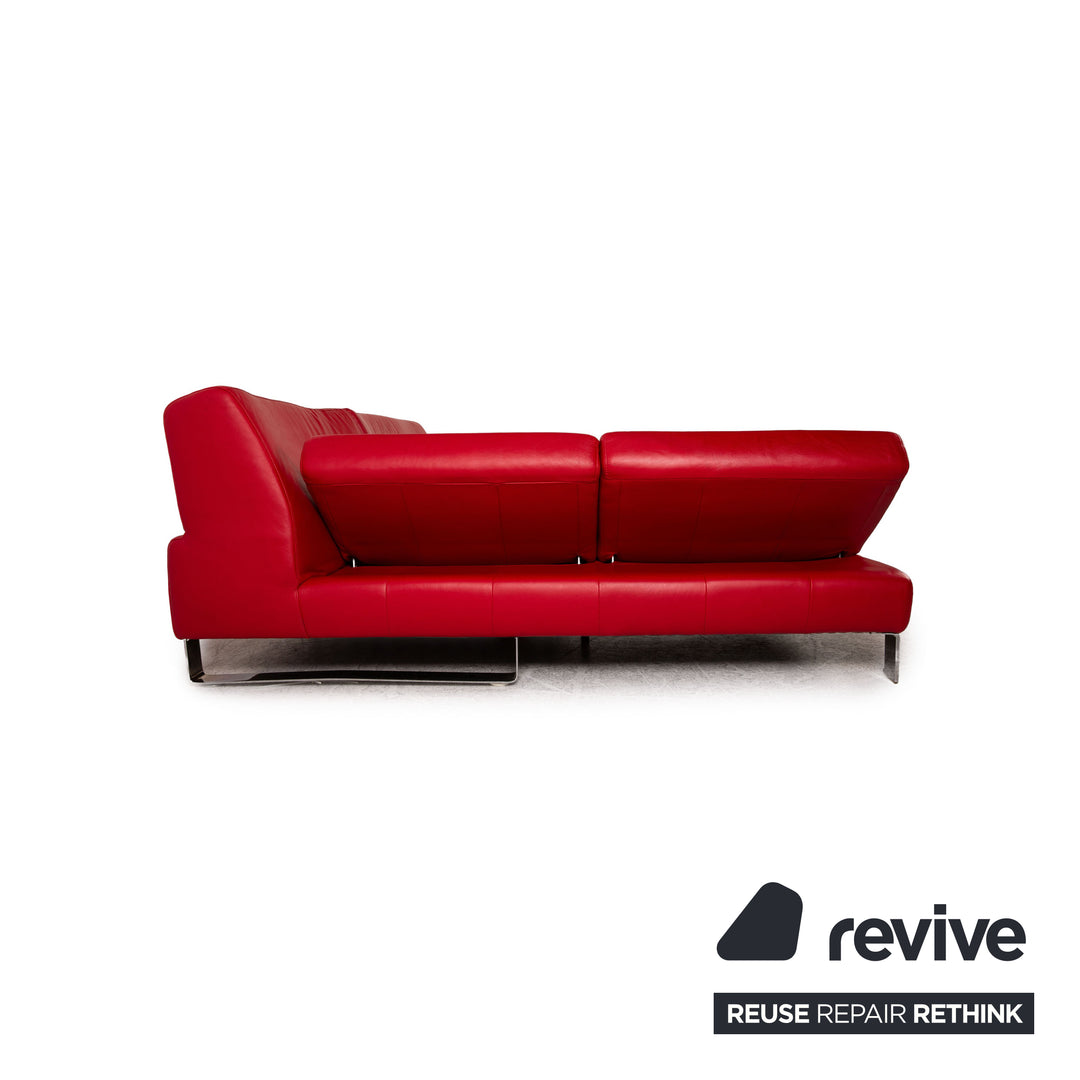 Willi Schillig Taboo Leder Ecksofa Rot Sofa Couch Funktion