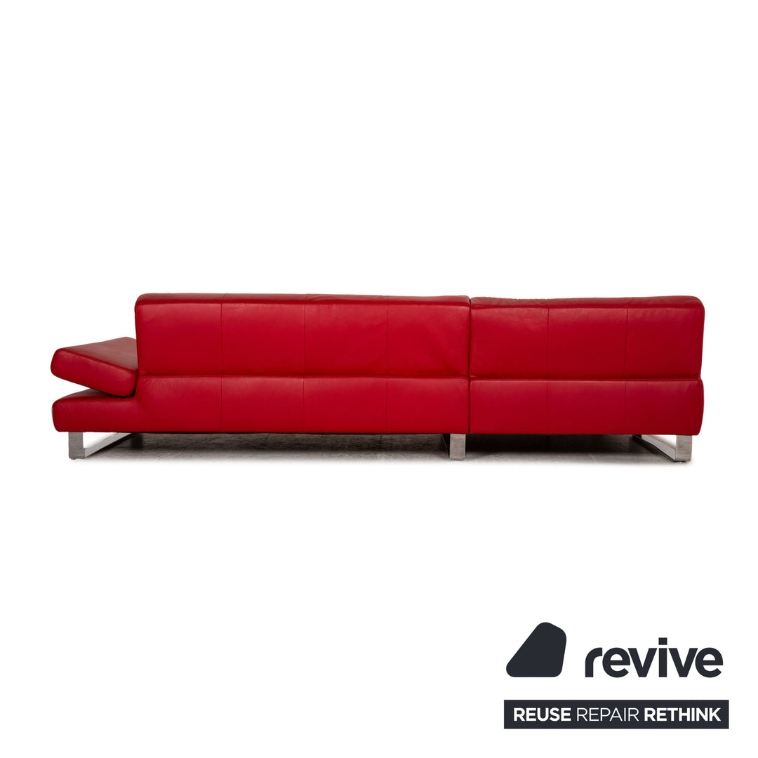 Willi Schillig Taboo Leder Ecksofa Rot Sofa Couch Funktion
