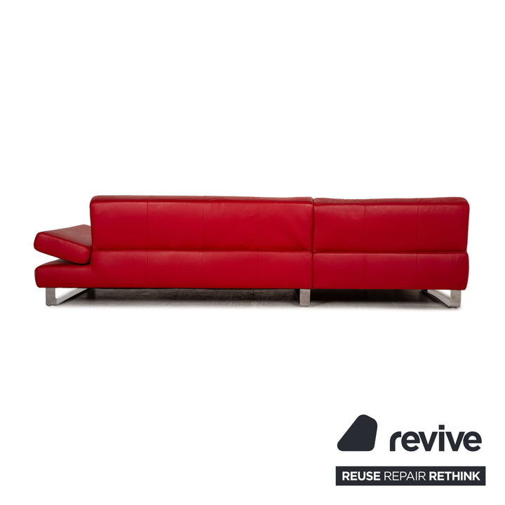 Willi Schillig Taboo Leder Ecksofa Rot Sofa Couch Funktion