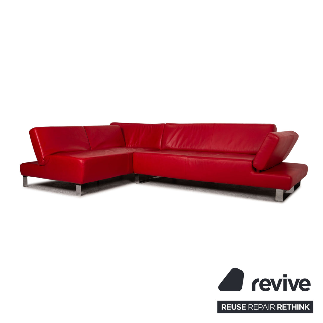 Willi Schillig Taboo Leder Ecksofa Rot Sofa Couch Funktion