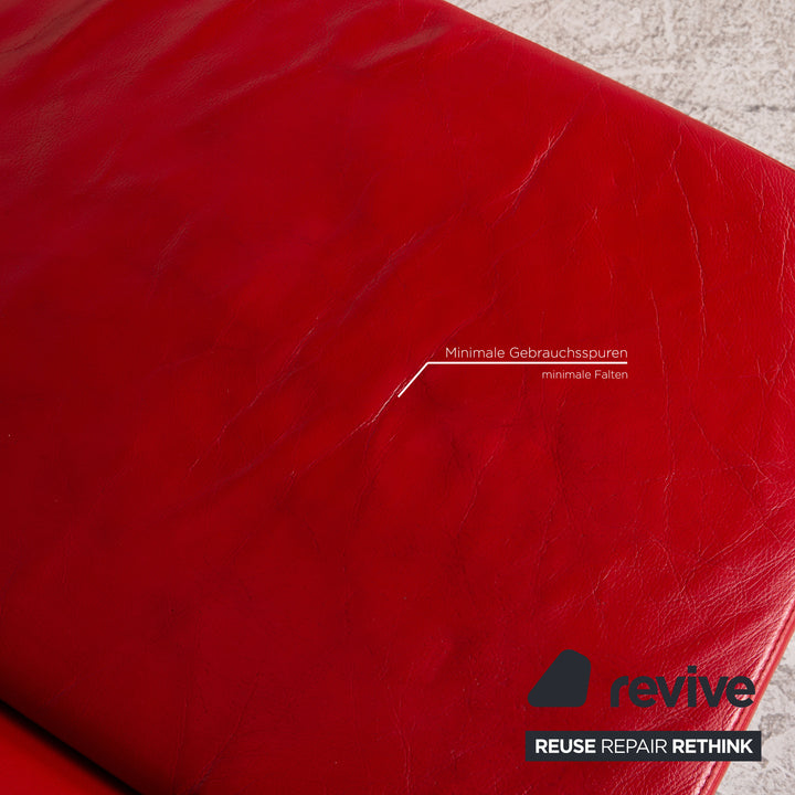 Willi Schillig Taboo Leder Ecksofa Rot Sofa Couch Funktion