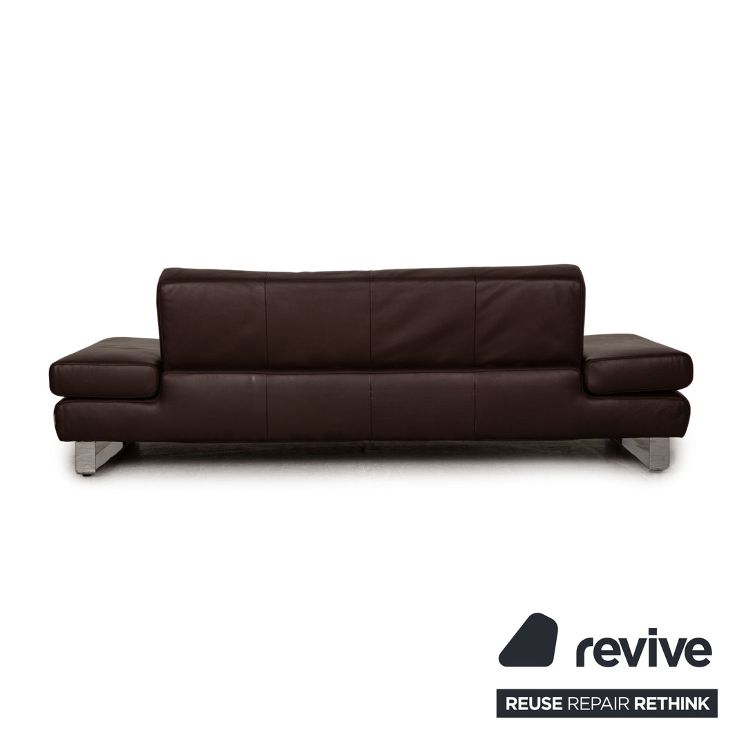 Willi Schillig Taboo Leder Sofa Braun Dreisitzer Couch