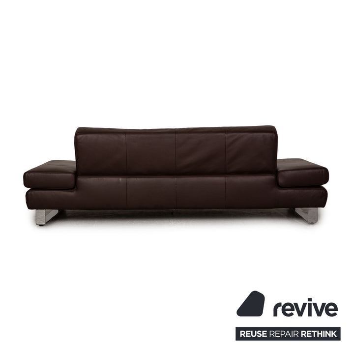 Willi Schillig Taboo Leder Sofa Braun Dreisitzer Couch