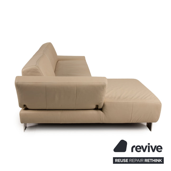 Willi Schillig Taboo Leder Sofa Creme Ecksofa Couch