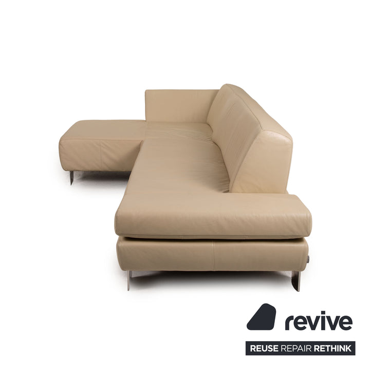Willi Schillig Taboo Leder Sofa Creme Ecksofa Couch