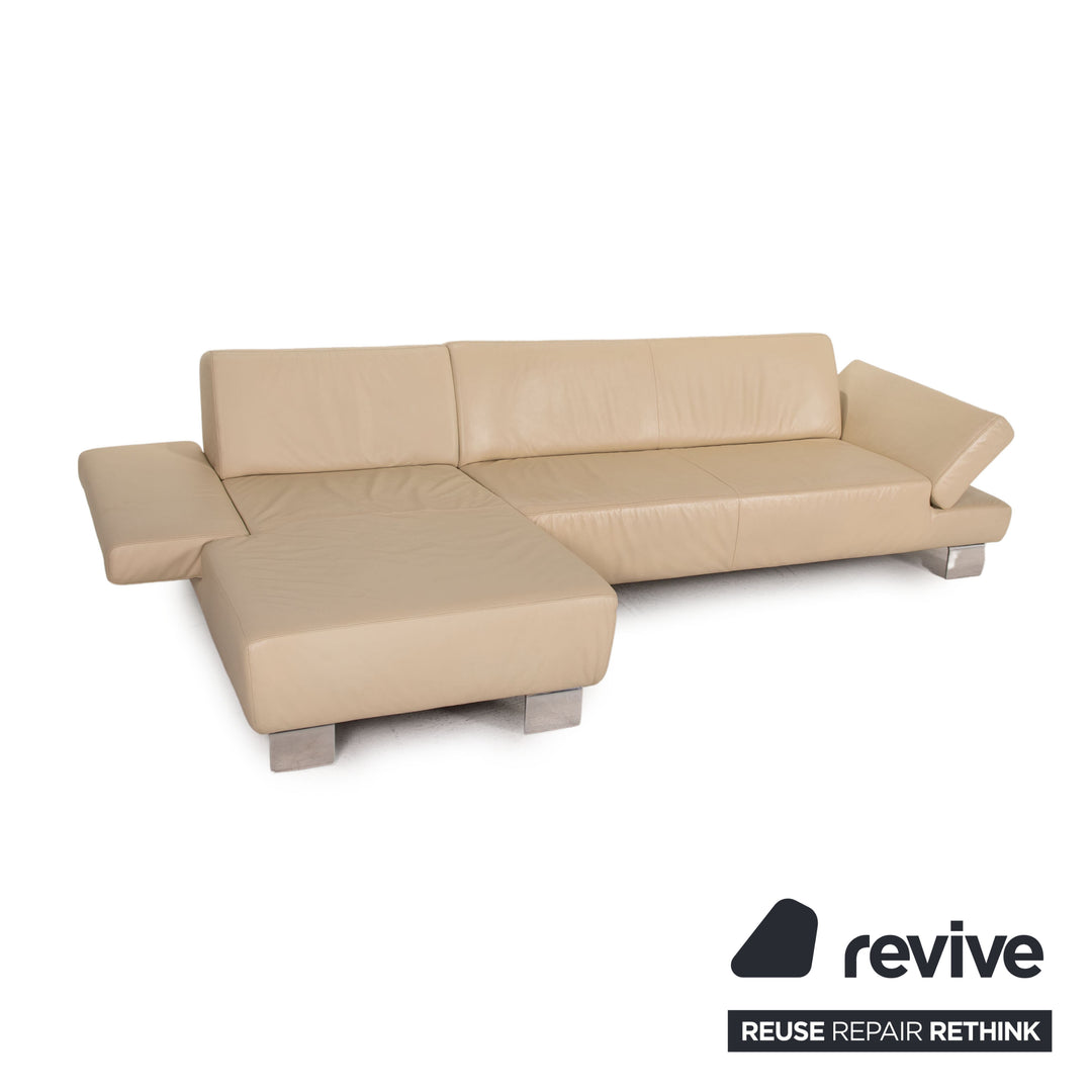 Willi Schillig Taboo Leder Sofa Creme Ecksofa Couch