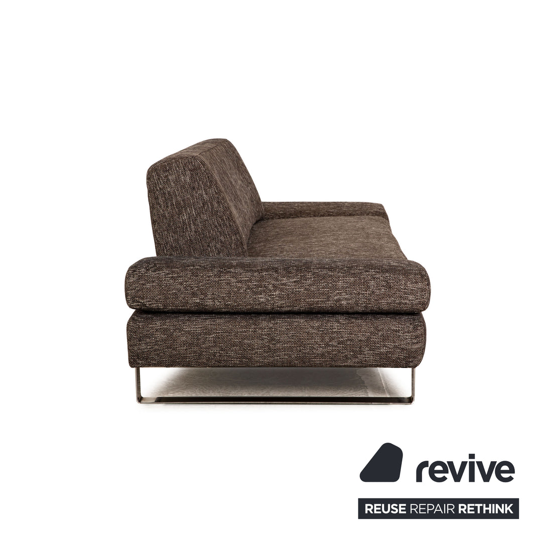 Willi Schillig Taboo Stoff Dreisitzer Grau Sofa Couch manuelle Funktion