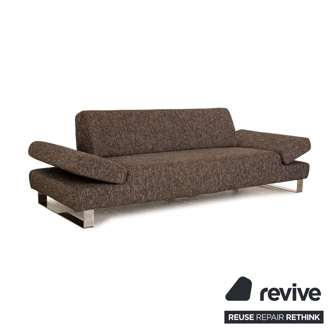 Willi Schillig Taboo Stoff Dreisitzer Grau Sofa Couch manuelle Funktion