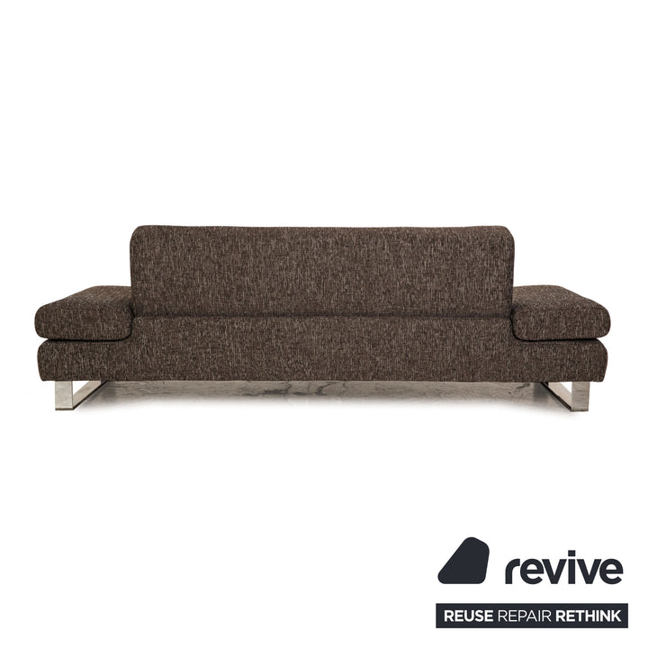 Willi Schillig Taboo Stoff Dreisitzer Grau Sofa Couch manuelle Funktion