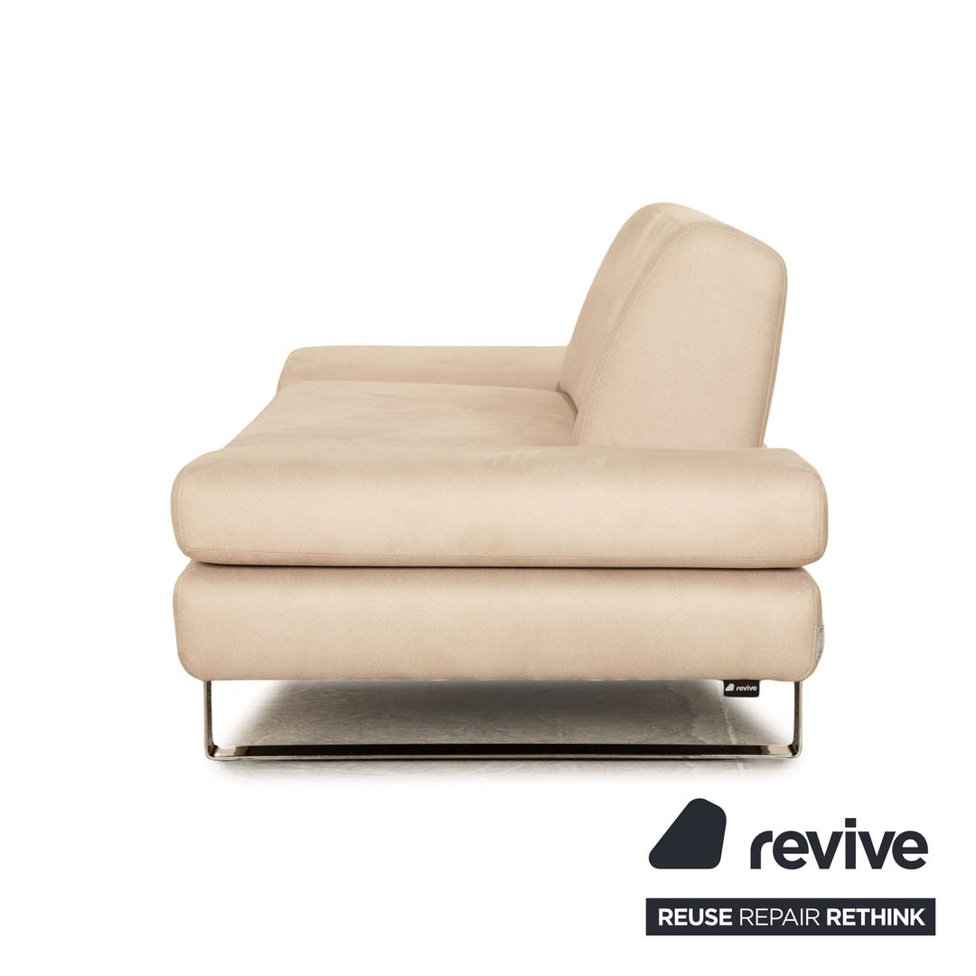Willi Schillig Taboo Stoff Zweisitzer Beige Grau Sofa Couch manuelle Funktion