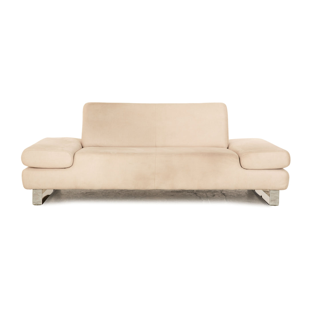 Willi Schillig Taboo Stoff Zweisitzer Beige Grau Sofa Couch manuelle Funktion