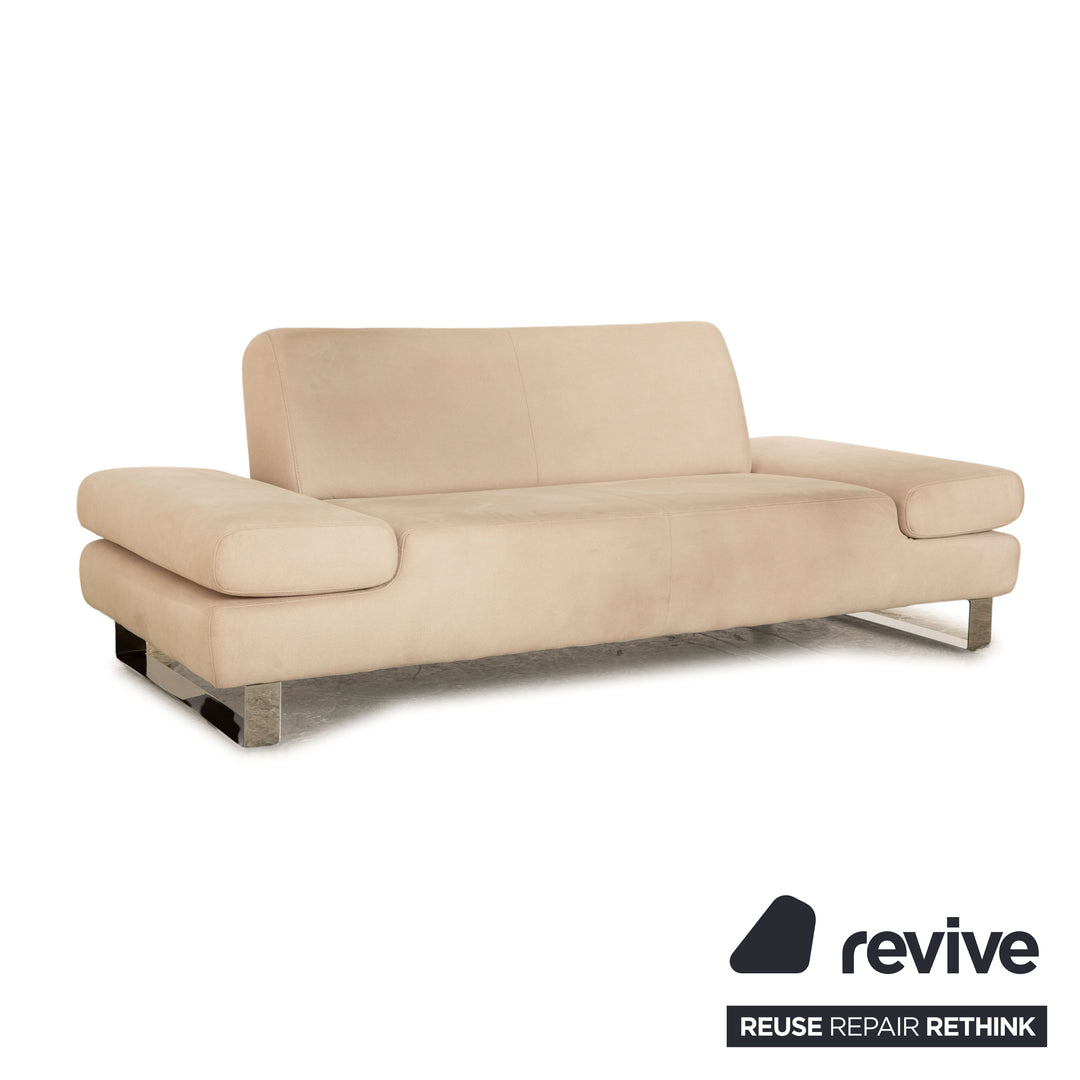 Willi Schillig Taboo Stoff Zweisitzer Beige Grau Sofa Couch manuelle Funktion