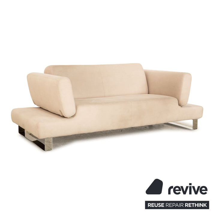 Willi Schillig Taboo Stoff Zweisitzer Beige Grau Sofa Couch manuelle Funktion
