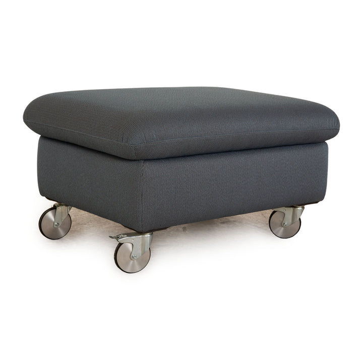 Willi Schillig Taoo Stoff Hocker Blau