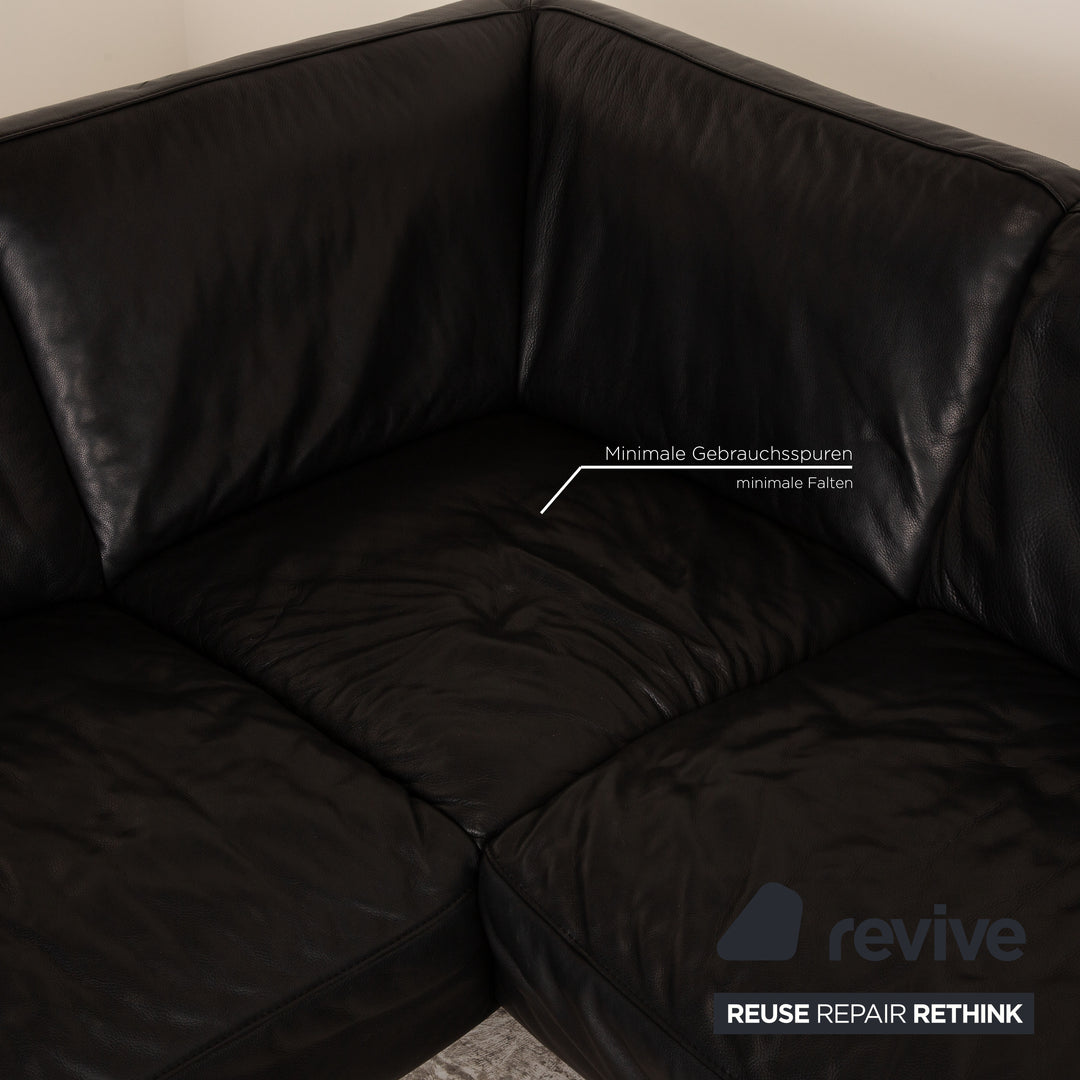 Willi Schillig Toscaa Leder Ecksofa Schwarz Sofa Couch Recamiere links