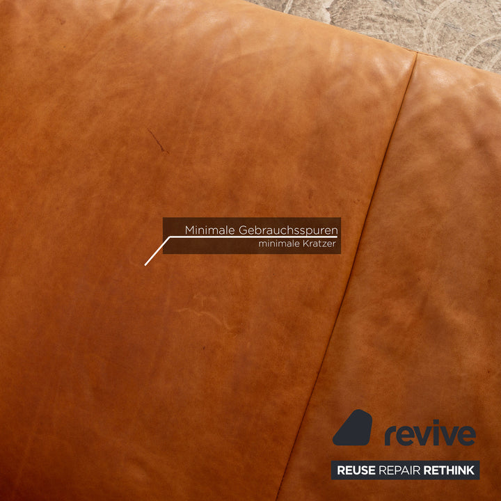 Willi Schillig William Leder Sofa Garnitur Braun Dreisitzer Zweisitzer Sofa Couch