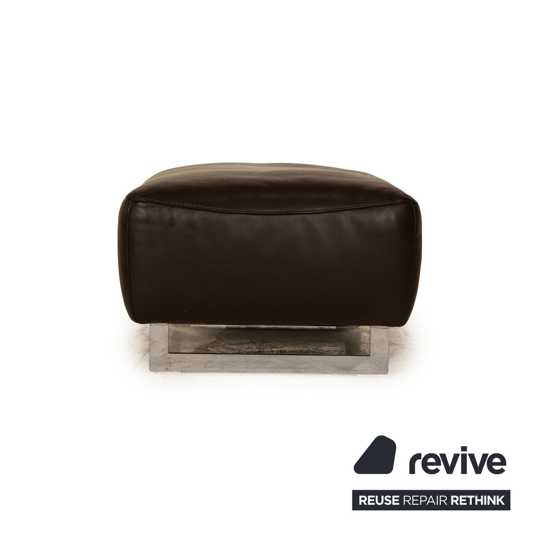 Willi Schillig William ensemble de canapé en cuir marron canapé d'angle tabouret canapé