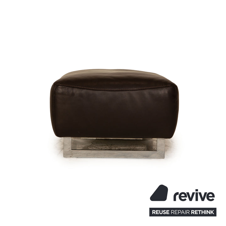 Willi Schillig William ensemble de canapé en cuir marron canapé d'angle tabouret canapé