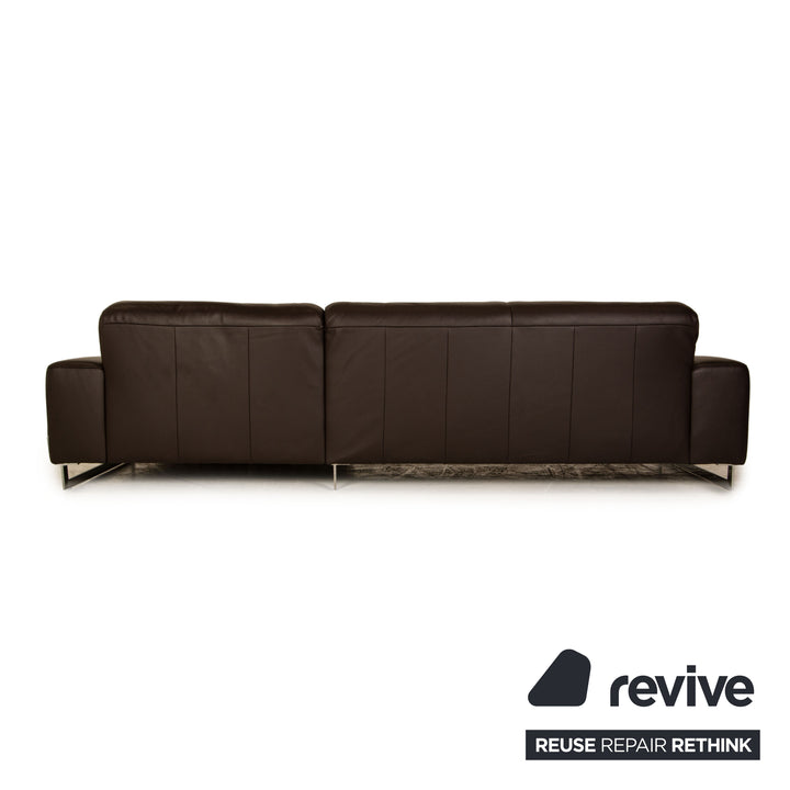 Willi Schillig William ensemble de canapé en cuir marron canapé d'angle tabouret canapé