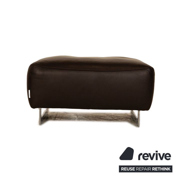 Willi Schillig William ensemble de canapé en cuir marron canapé d'angle tabouret canapé
