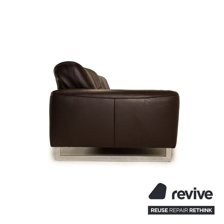 Willi Schillig William ensemble de canapé en cuir marron canapé d'angle tabouret canapé