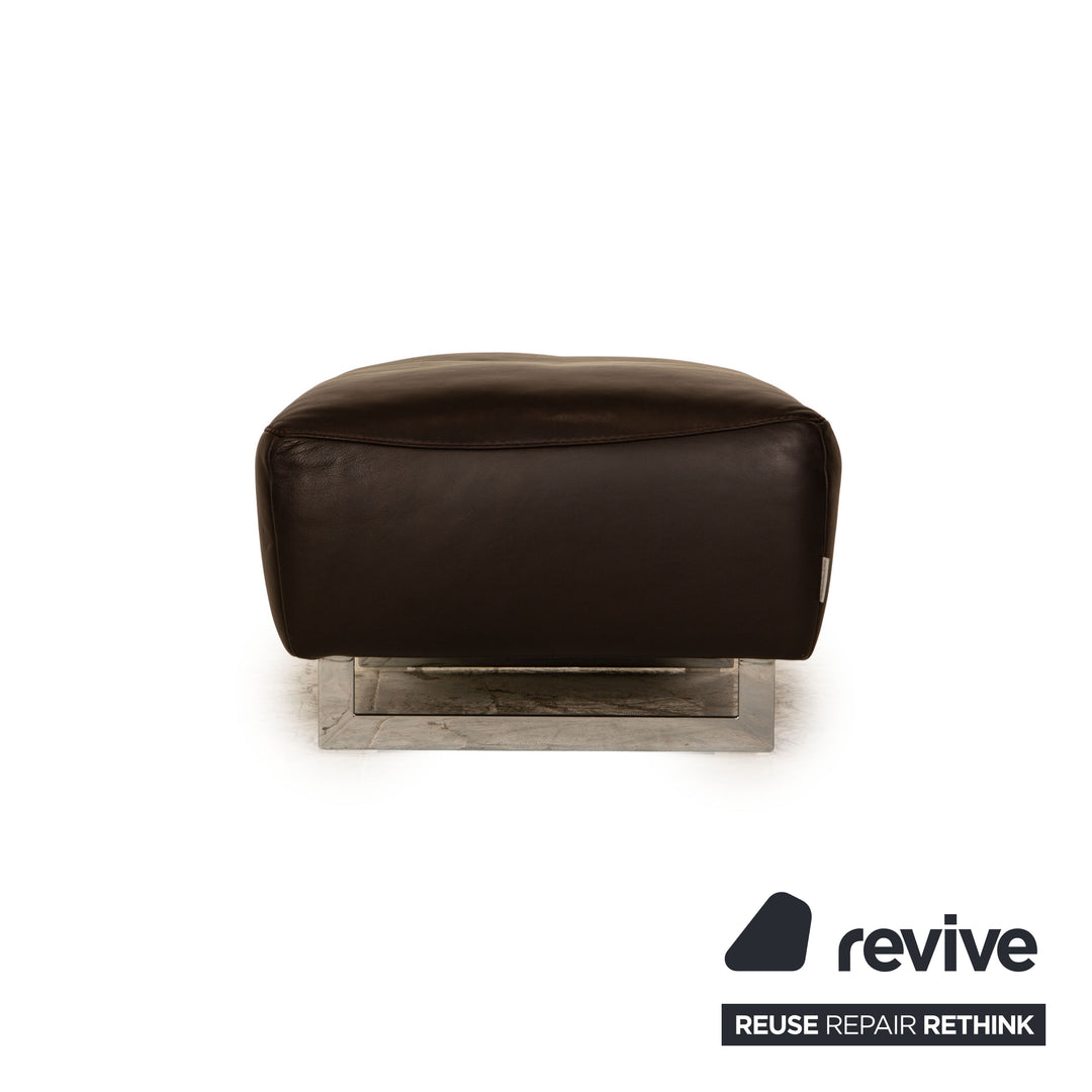 Willi Schillig William ensemble de canapé en cuir marron canapé d'angle tabouret canapé