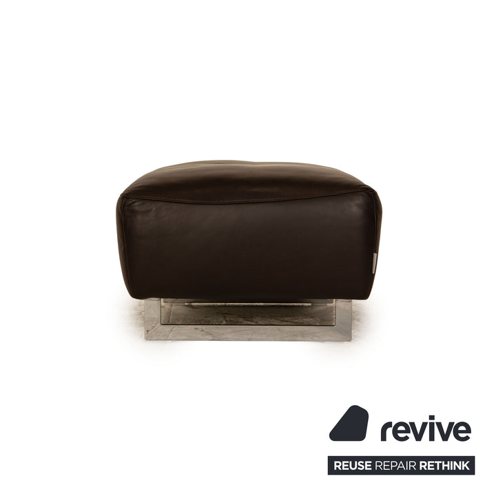 Willi Schillig William ensemble de canapé en cuir marron canapé d'angle tabouret canapé
