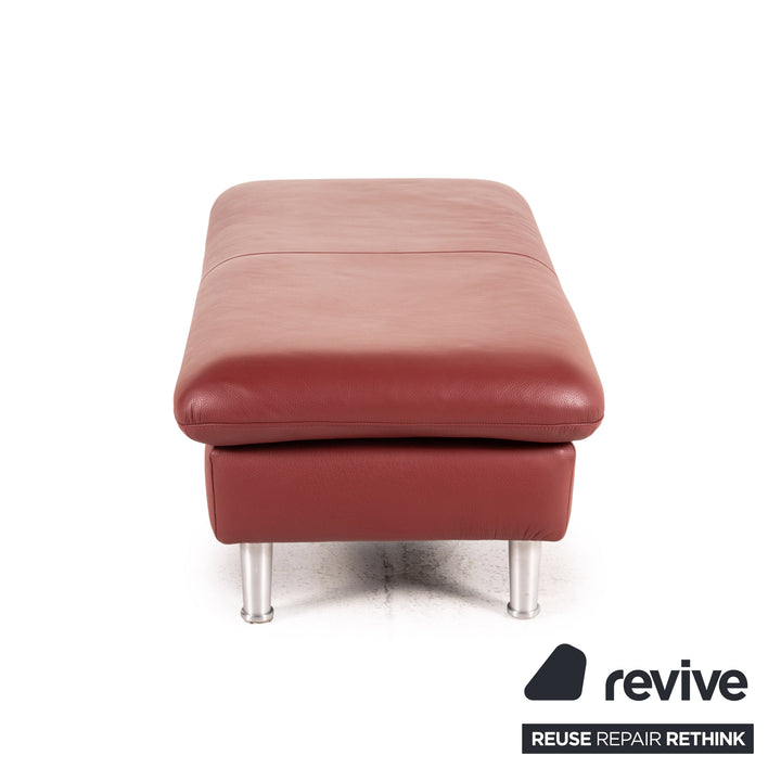Willi Schillige Loop Leather Sofa Set Red Function 1x corner sofa 1x stool