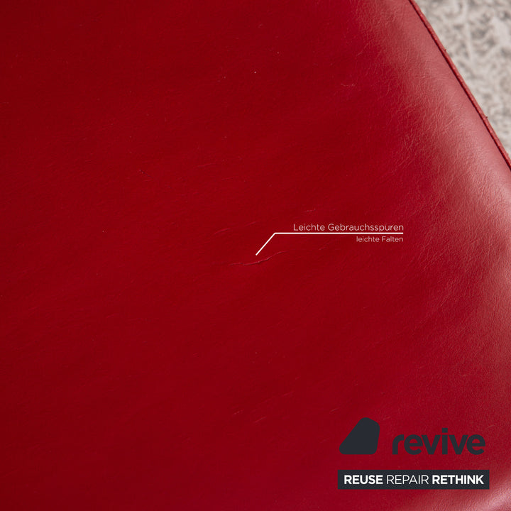 Willi Schllig Leder Ecksofa Rot Sofa Couch Funktion
