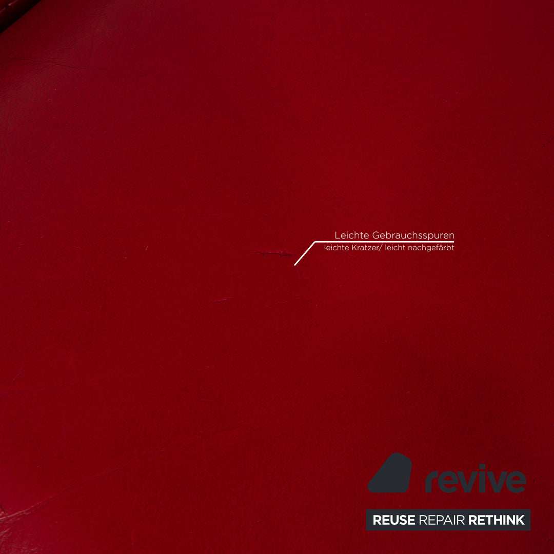 Willi Schllig Leder Ecksofa Rot Sofa Couch Funktion