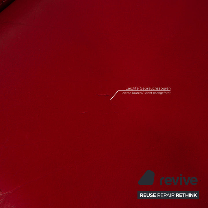Willi Schllig Leder Ecksofa Rot Sofa Couch Funktion