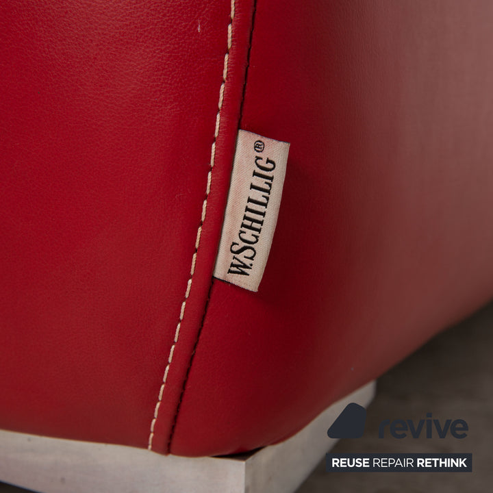 Willi Schllig Leder Ecksofa Rot Sofa Couch Funktion