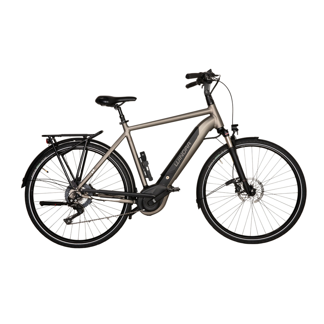 Winora SINUS IX11 2019 Aluminium E-Trekking-Bike Grau Sandstein RH 56 Fahrrad