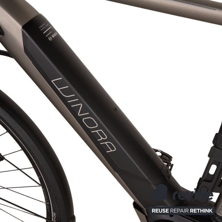 Winora SINUS IX11 2019 Aluminium E-Trekking-Bike Grau Sandstein RH 56 Fahrrad