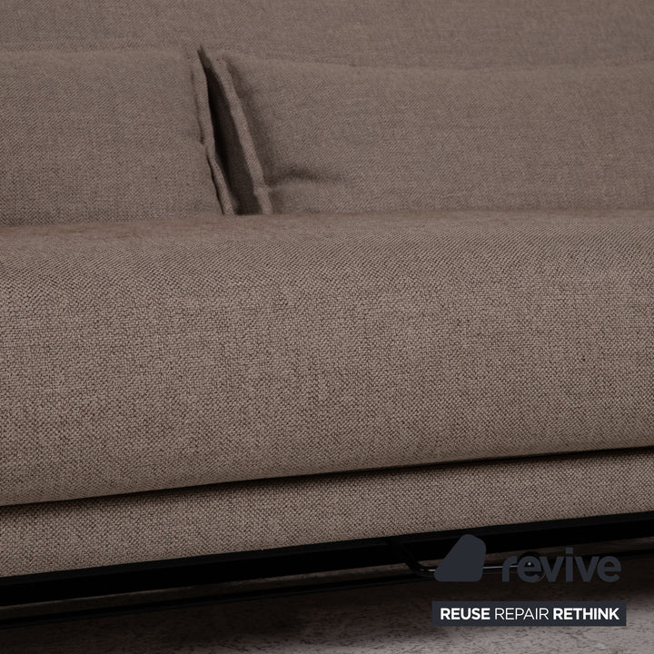 Wittmann Colli Stoff Sofa Grau Dreisitzer Funktion Schlaffunktion