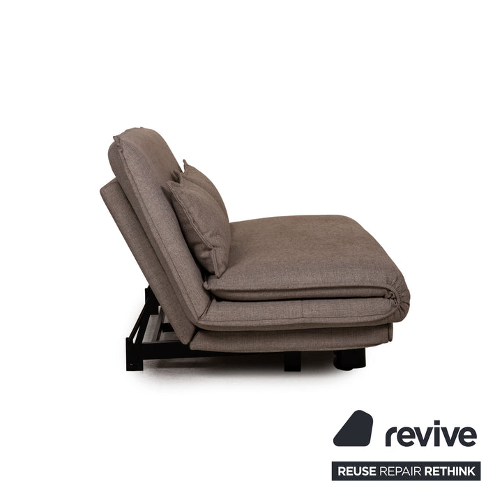Wittmann Colli Stoff Sofa Grau Dreisitzer Funktion Schlaffunktion