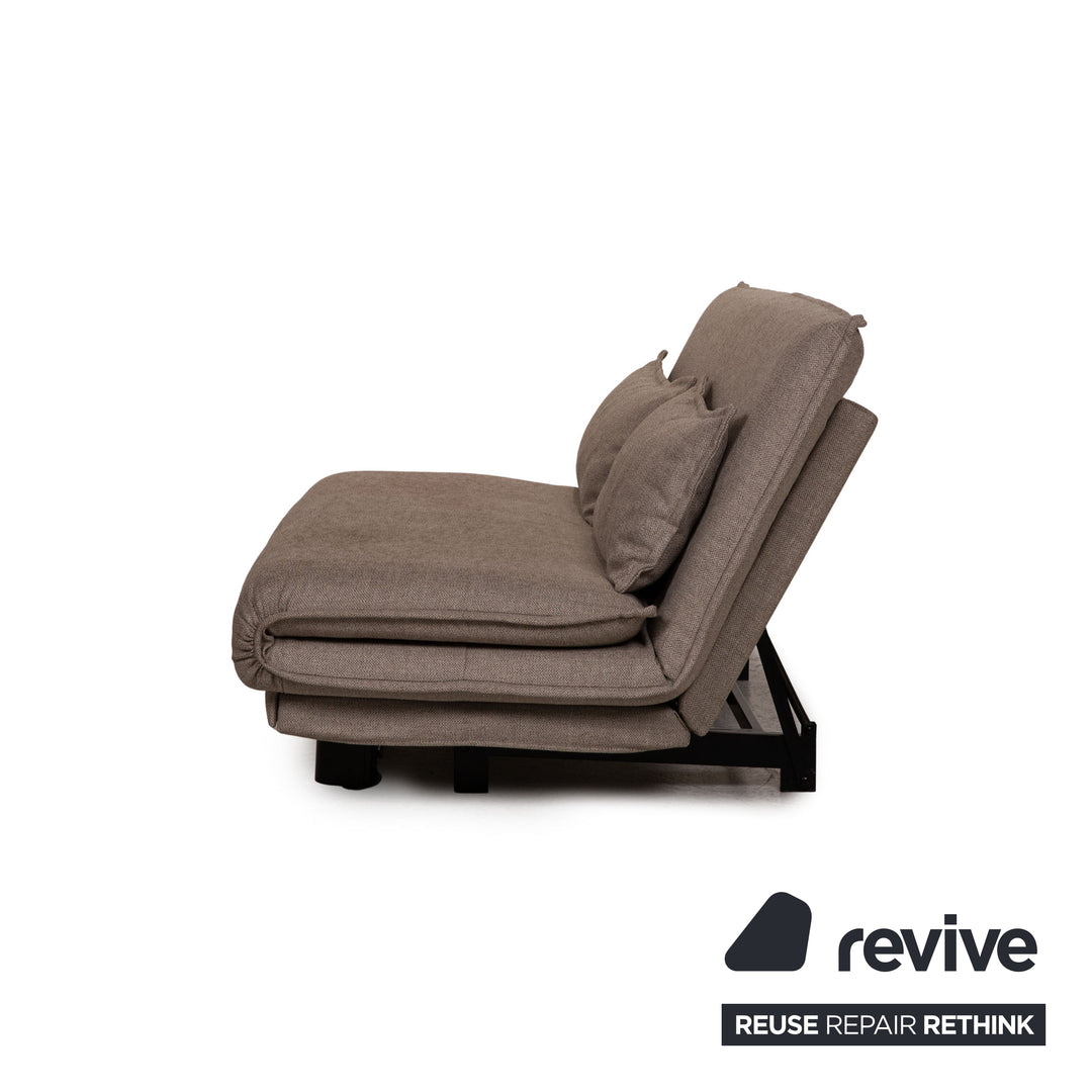 Wittmann Colli Stoff Sofa Grau Dreisitzer Funktion Schlaffunktion