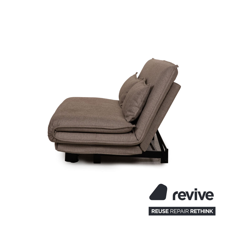 Wittmann Colli Stoff Sofa Grau Dreisitzer Funktion Schlaffunktion