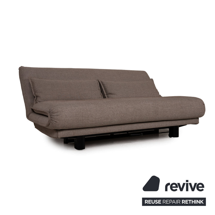 Wittmann Colli Stoff Sofa Grau Dreisitzer Funktion Schlaffunktion