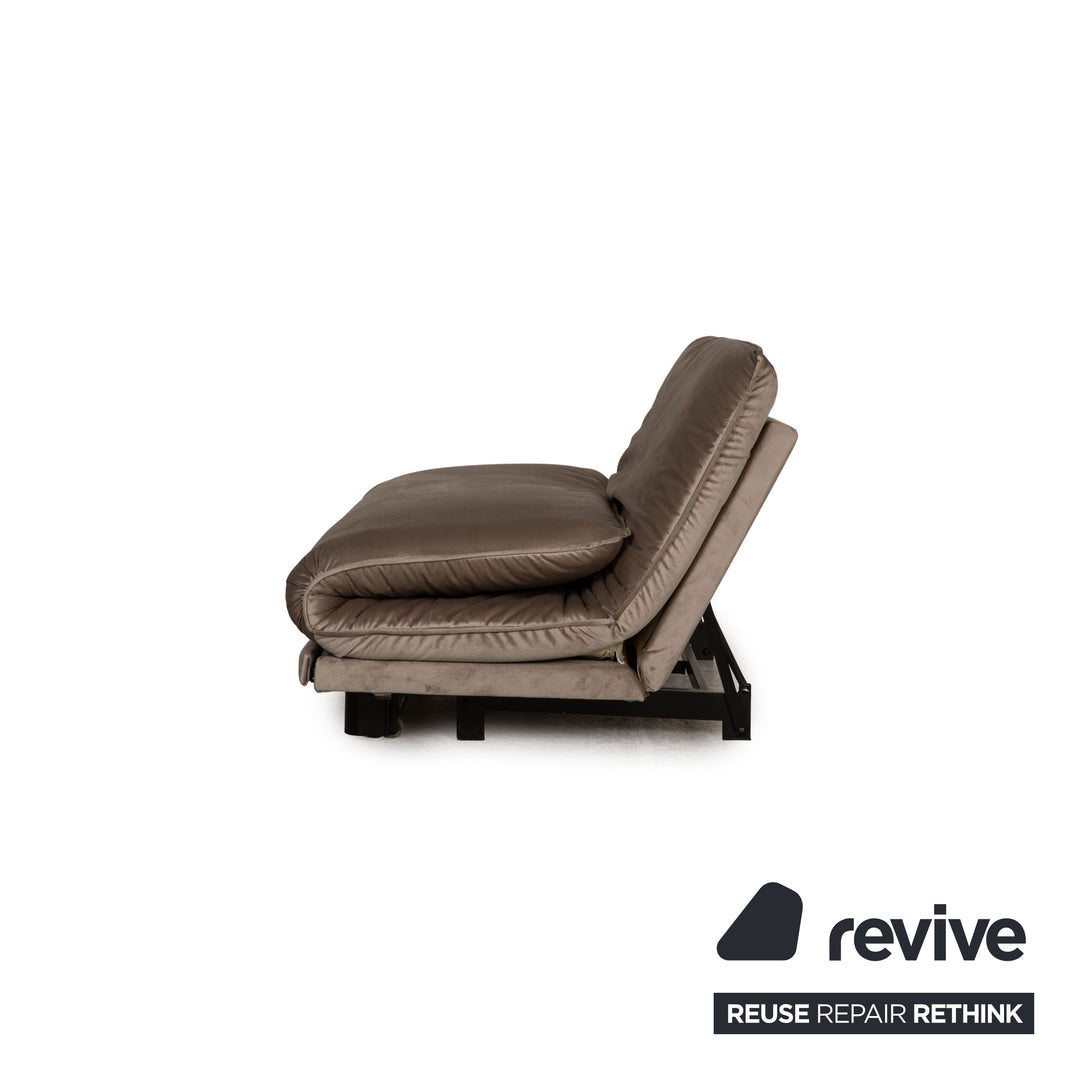 Wittmann Colli Stoff Zweisitzer Grau Sofa Couch Schlafsofa Funktion Neubezug