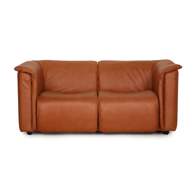 Wittmann Hochbarett Kunstleder Sofa Braun Zweisitzer Couch Sofa Neubezug Textilleder