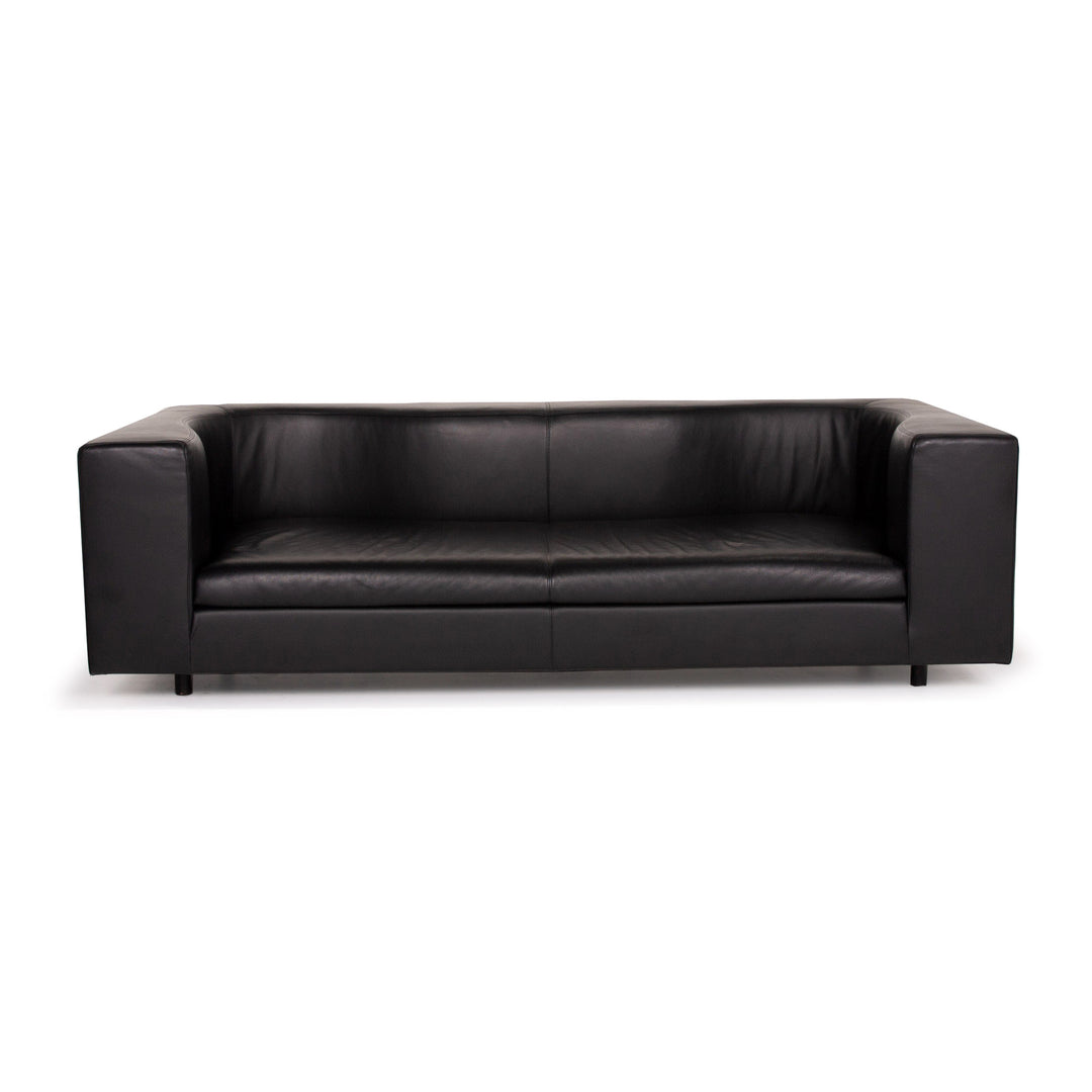 Wittmann leather sofa black three-seater #14699