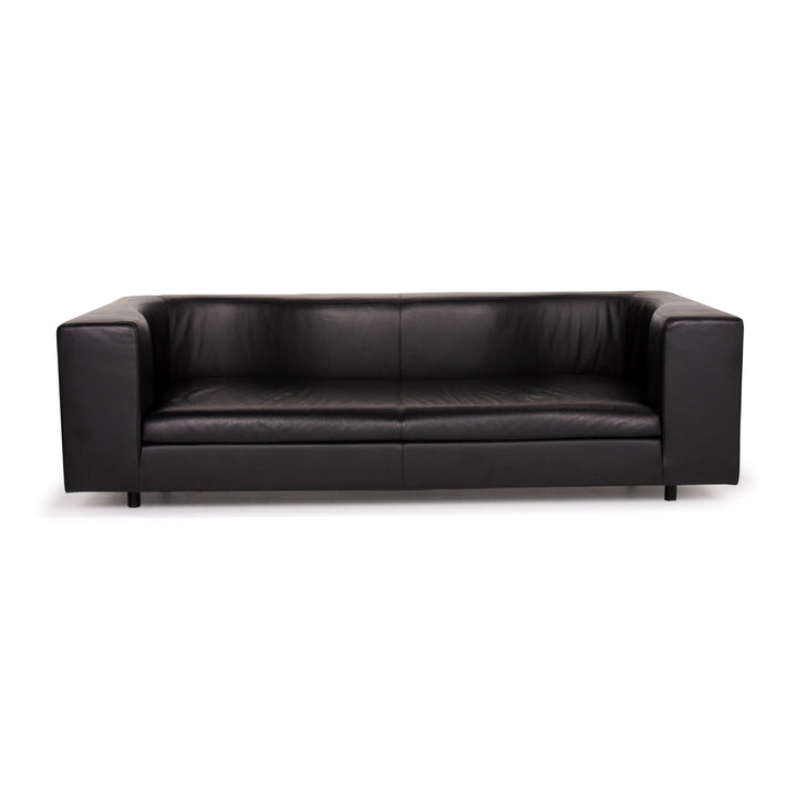 Wittmann leather sofa black three-seater #14699