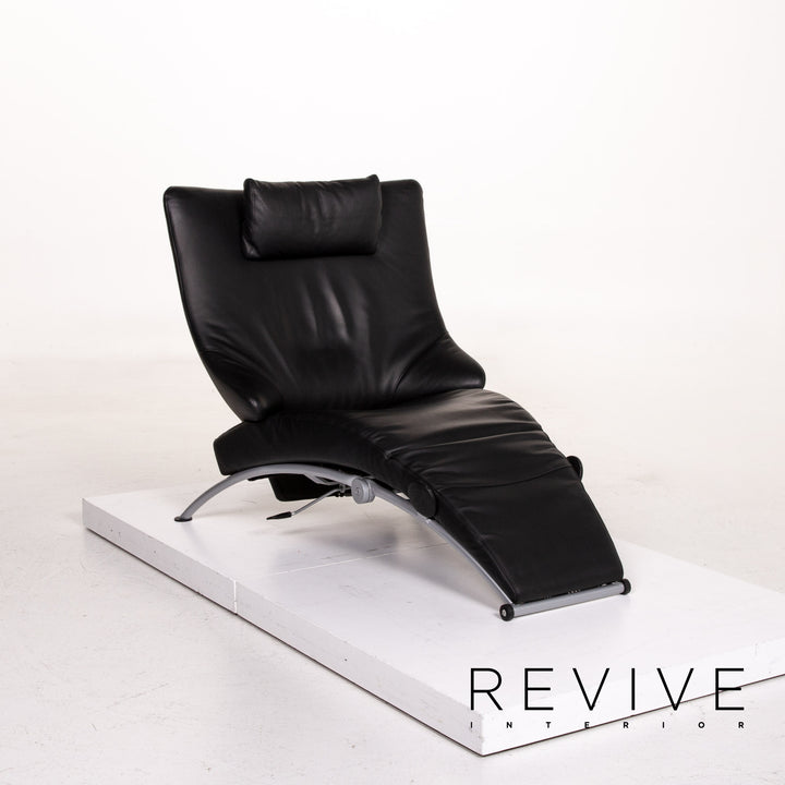 WK Wohnen Designo 699 Leder Sessel Liege Schwarz Relaxfunktion Funktion #14645
